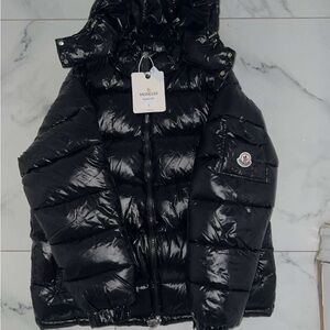 Moncler Black Jacket with Comic Detail